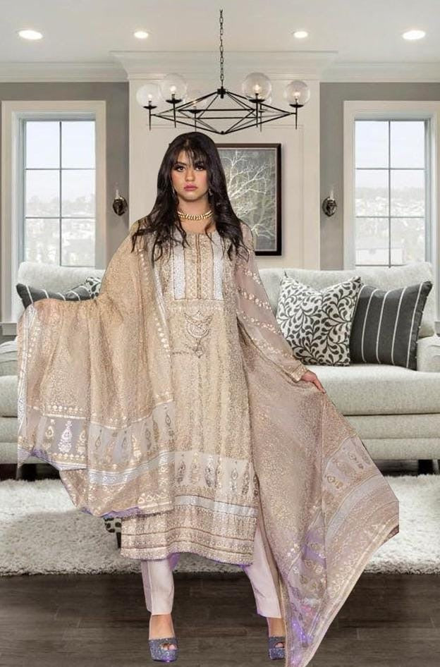 Block print suit