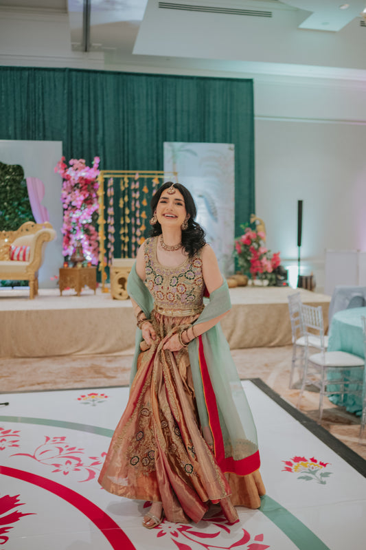 Handcrafted Lehnga Choli for Pakistani / South Asian weddings in USA